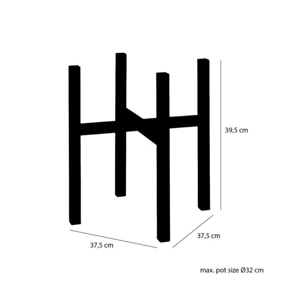 Ascot Plant Stand Black XL