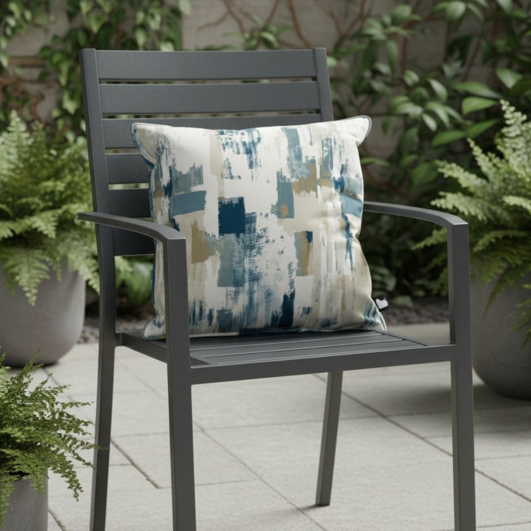 B Outdoor Cushion - Bamford Blue