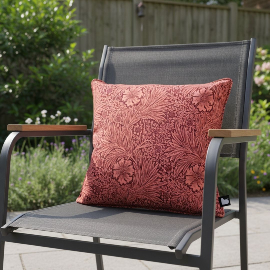 B Outdoor Cushion Floral - Coral