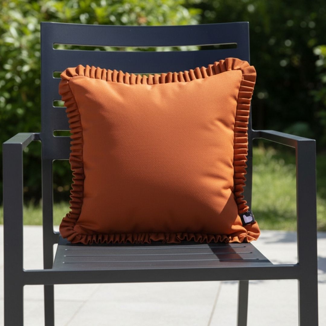 B Outdoor Cushion Frill - Rust