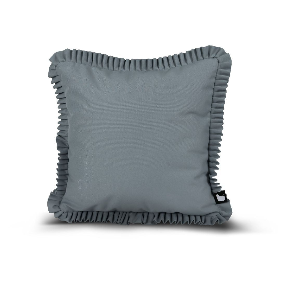 B Outdoor Cushion Frill - Silver Grey