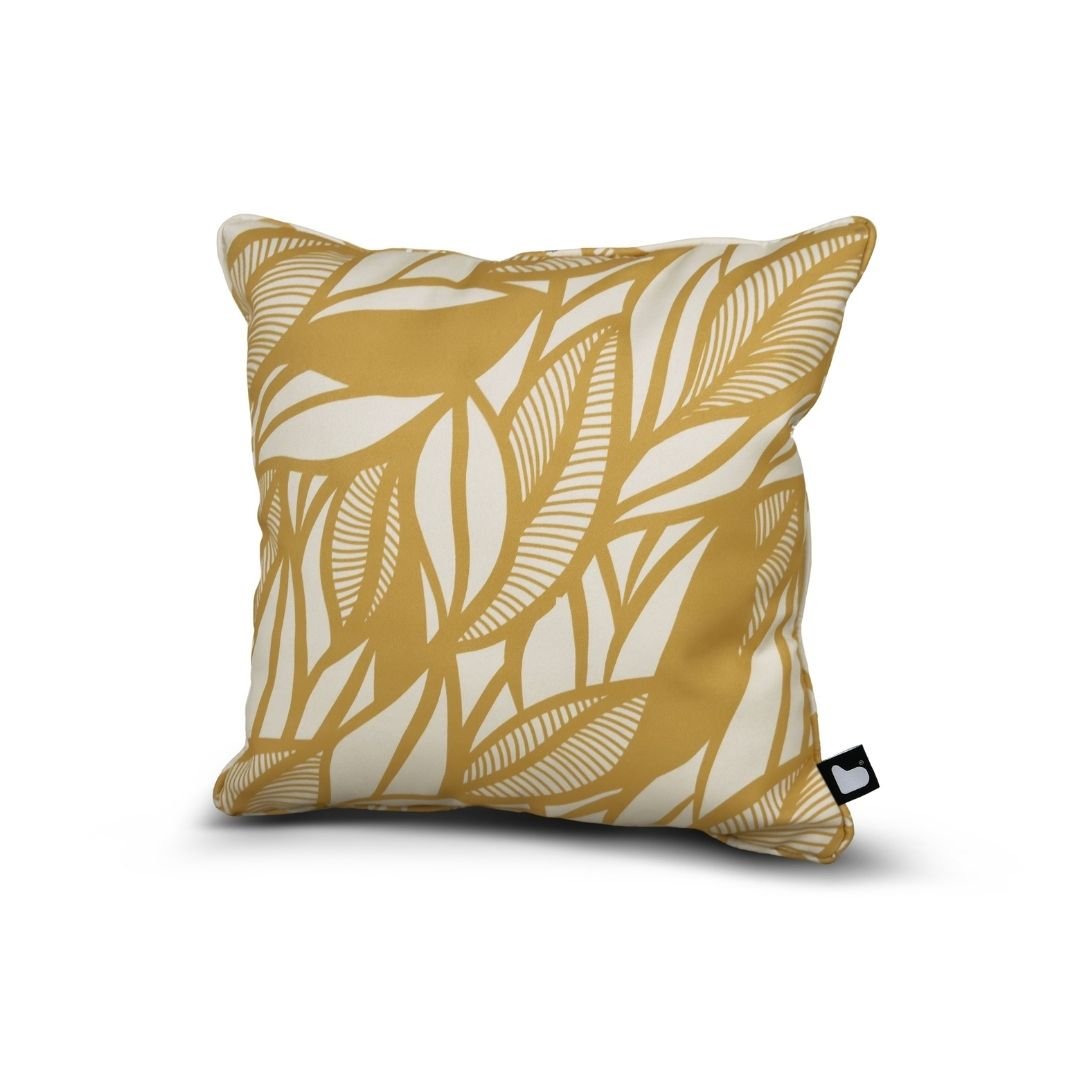 B Outdoor Cushion Poplar Leaf - Butter Yellow