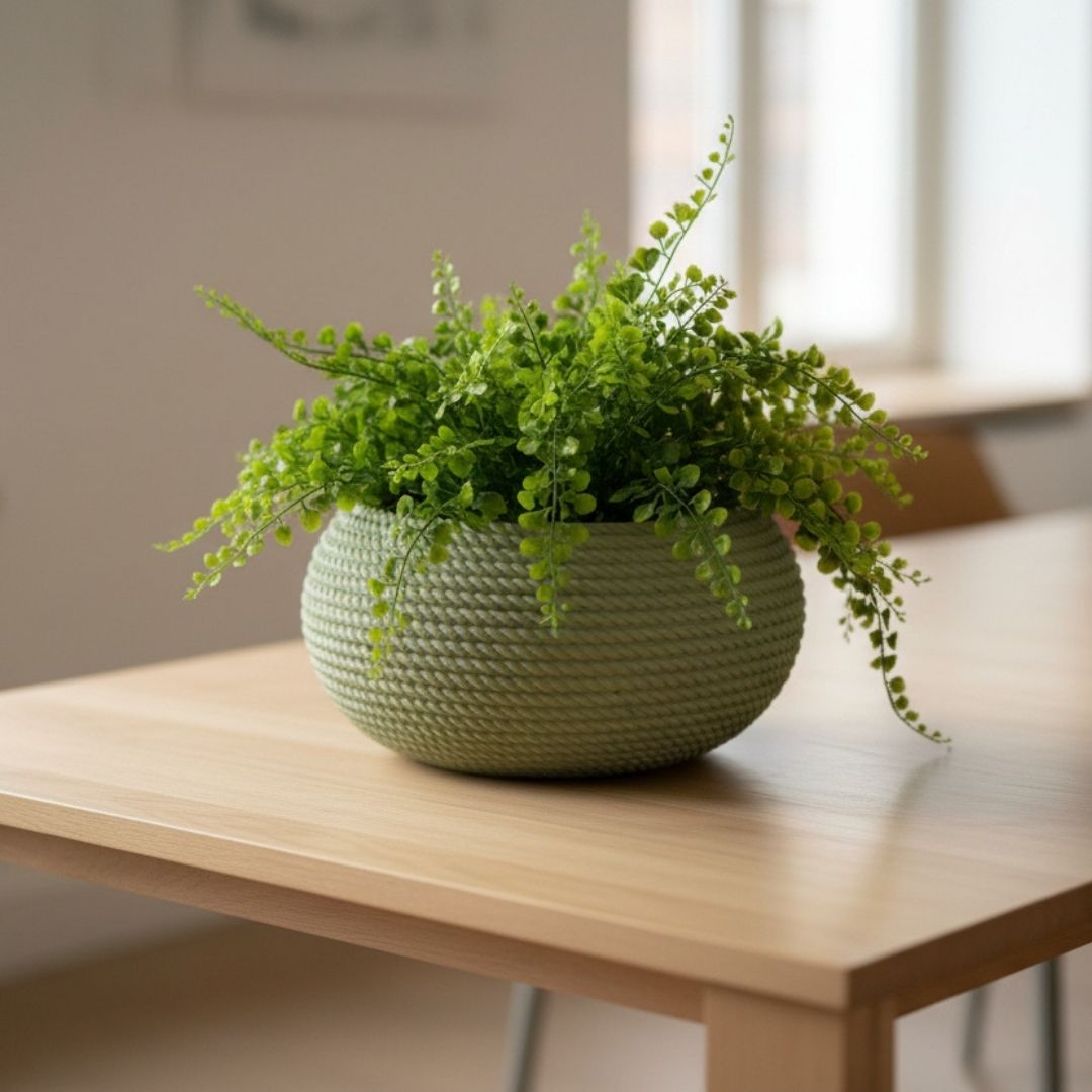 Bali Low Bowl Planter Giada - Green