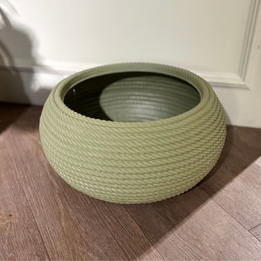 Bali Low Bowl Planter Giada - Green