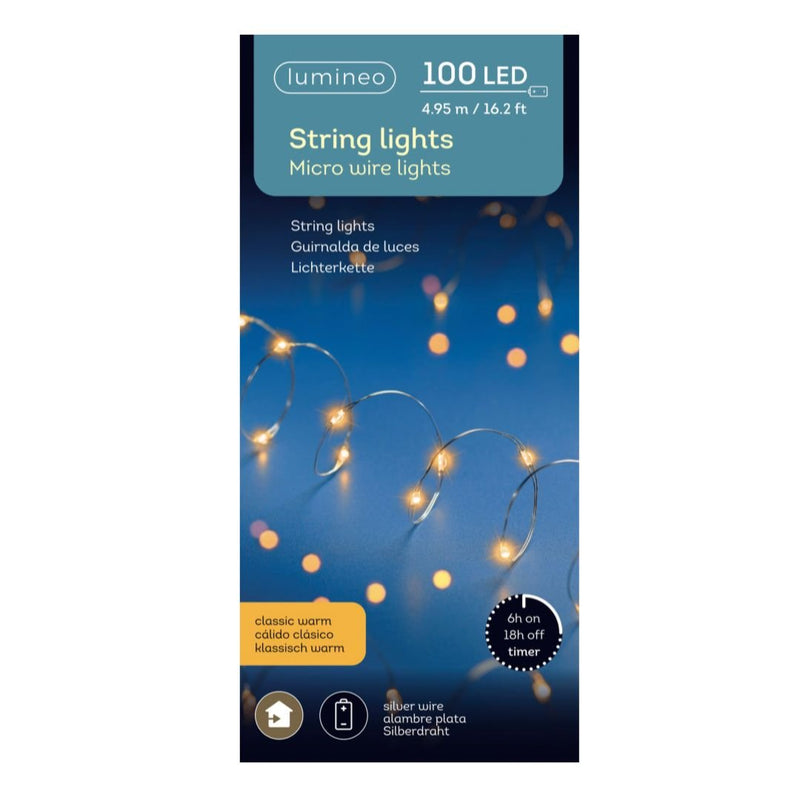 Battery Christmas String Lights Micro LED - Classic Warm