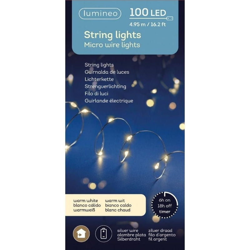 Battery Christmas String Lights Micro LED - Warm White