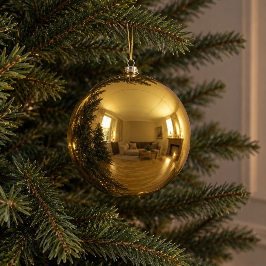 Christmas Bauble Shiny Gold