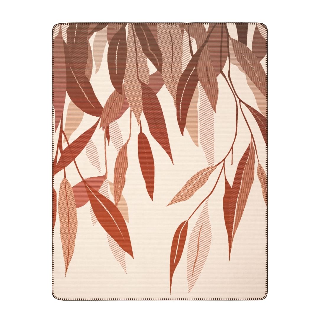 Ember Leaves Throw Blanket