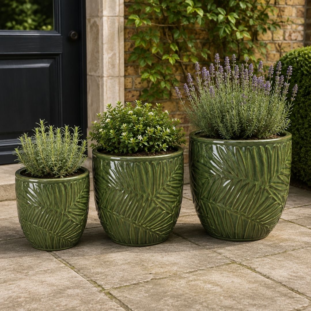 Glazed Pot Bocage - Kaki