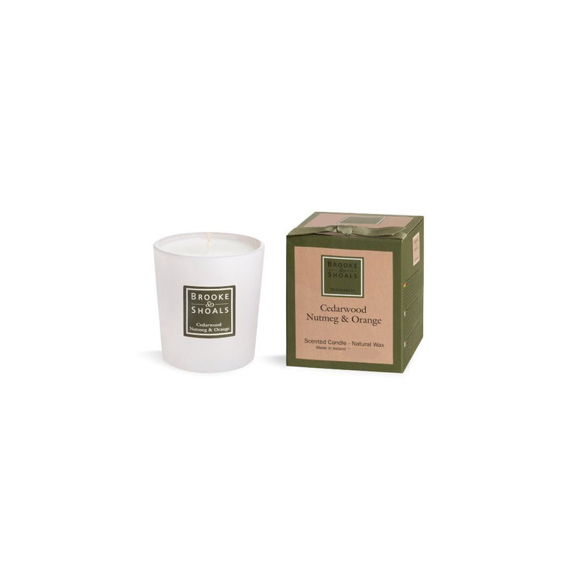 Brooke & Shoals Christmas Travel Candle - Cedarwood Nutmeg & Orange