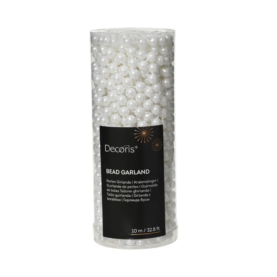 Christmas Bead Garland Winter White