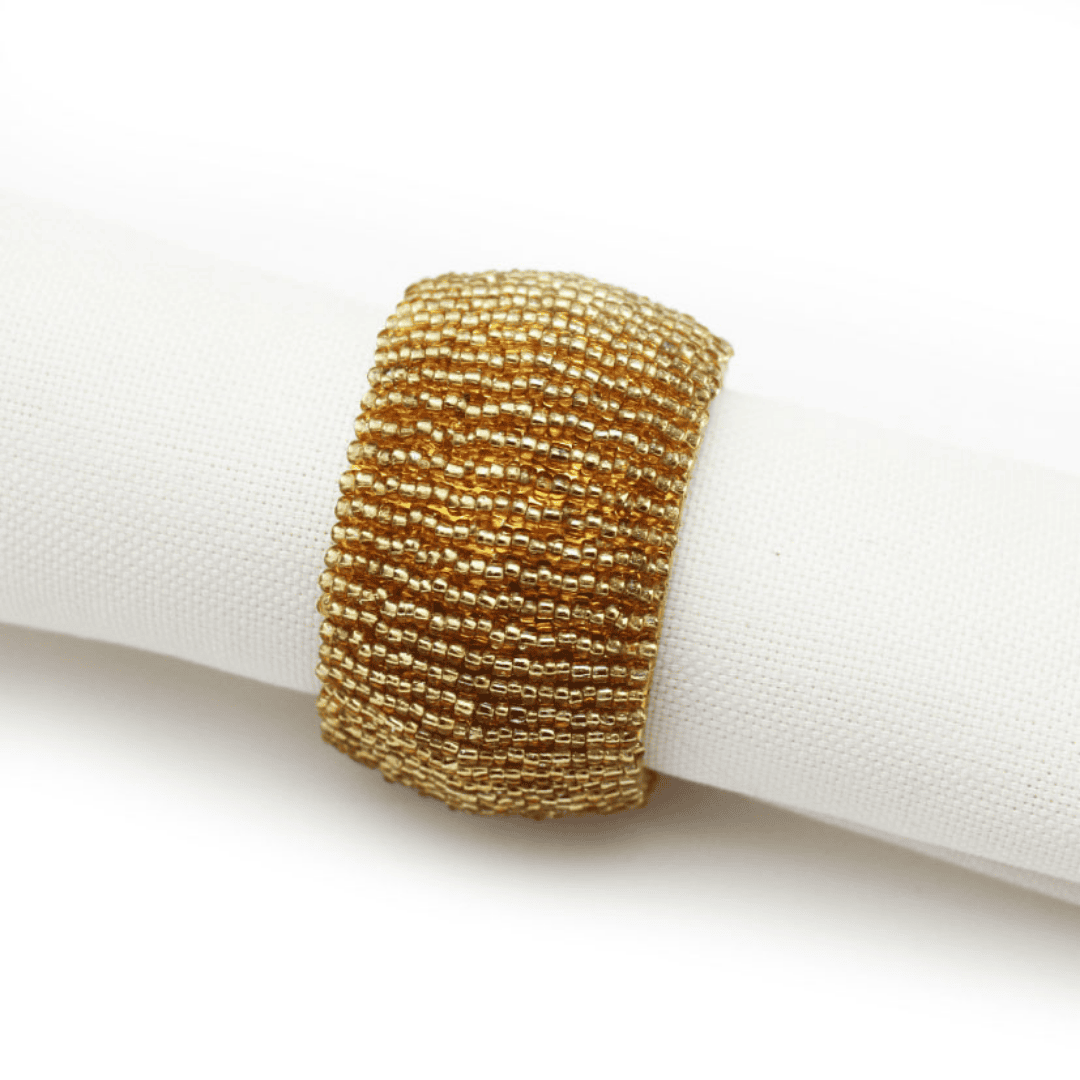 Christmas 'Bliss' Napkin Ring - Gold