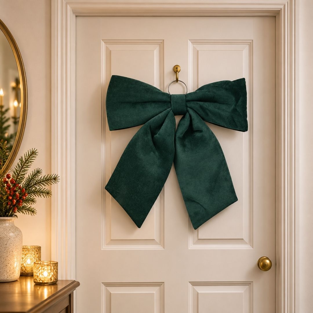 Christmas Bow XL - Pine Green