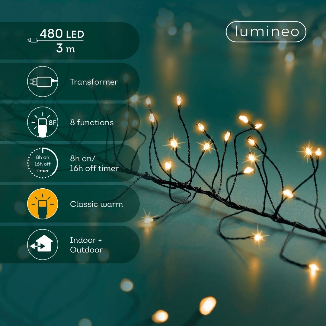 Christmas Cluster Lights Micro LED - Classic Warm