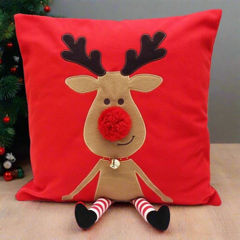 Christmas Cushion Dangly Deer