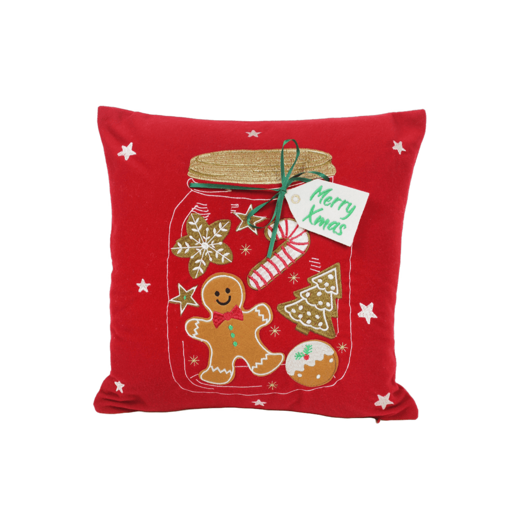 Christmas Cushion 'Jar of Joy'