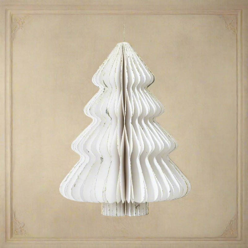 Christmas Decoration Paper Tree - White