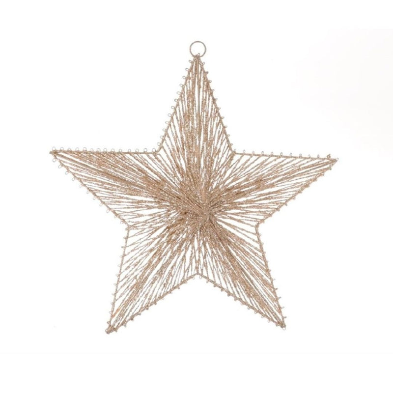 Christmas Decoration Star Gold Glitter