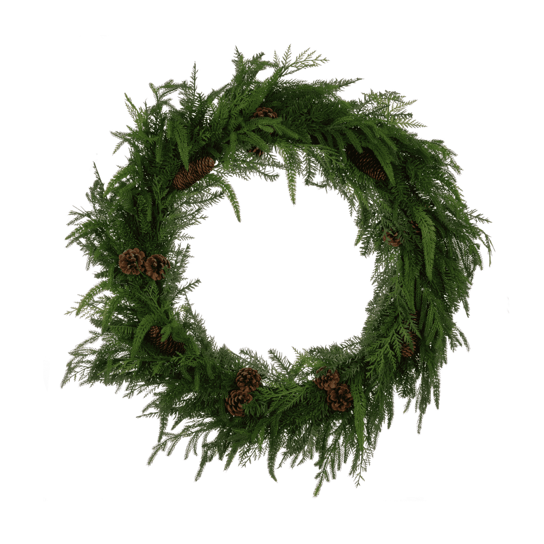 Christmas Deluxe Cedar Wreath 91cm