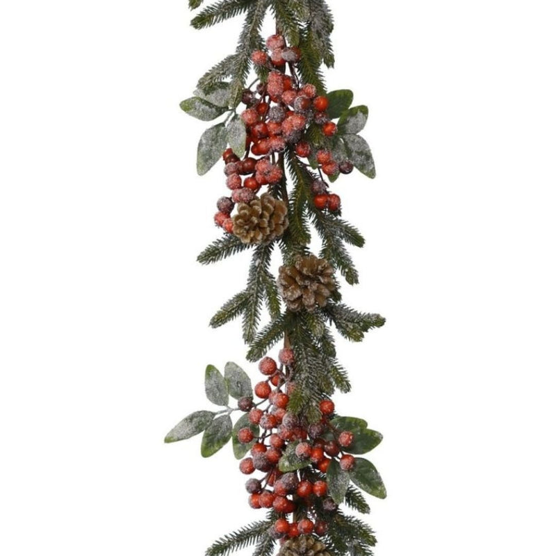 Christmas Garland Red Berry Pinecones