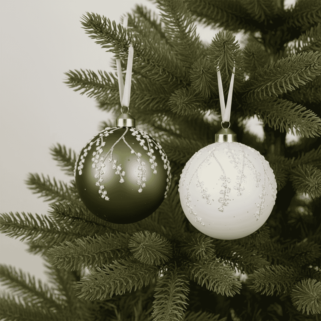 Christmas Glass Bauble Branches/Dots