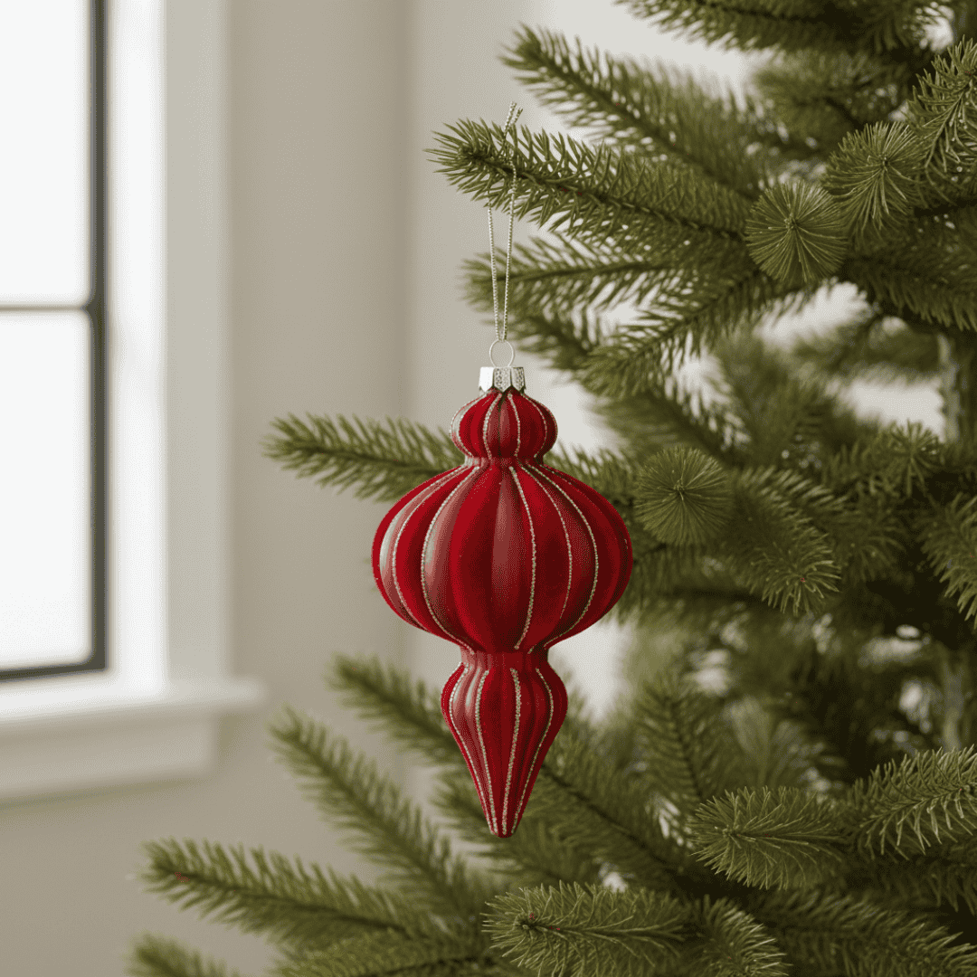 Christmas Glass Decoration - Red Velvet