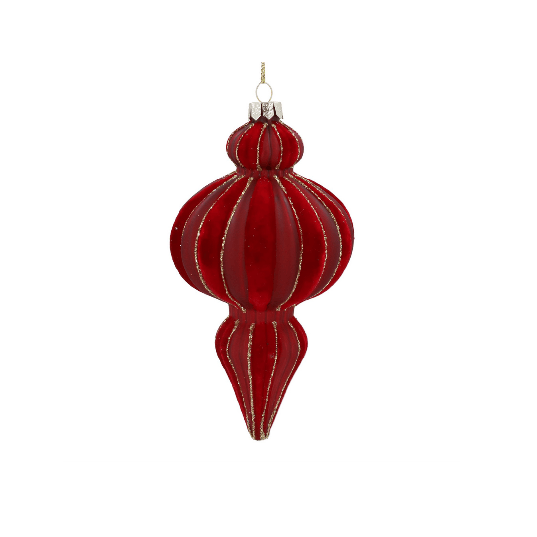 Christmas Glass Decoration - Red Velvet