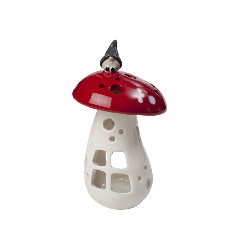 Christmas Lantern Mushroom With Gnome