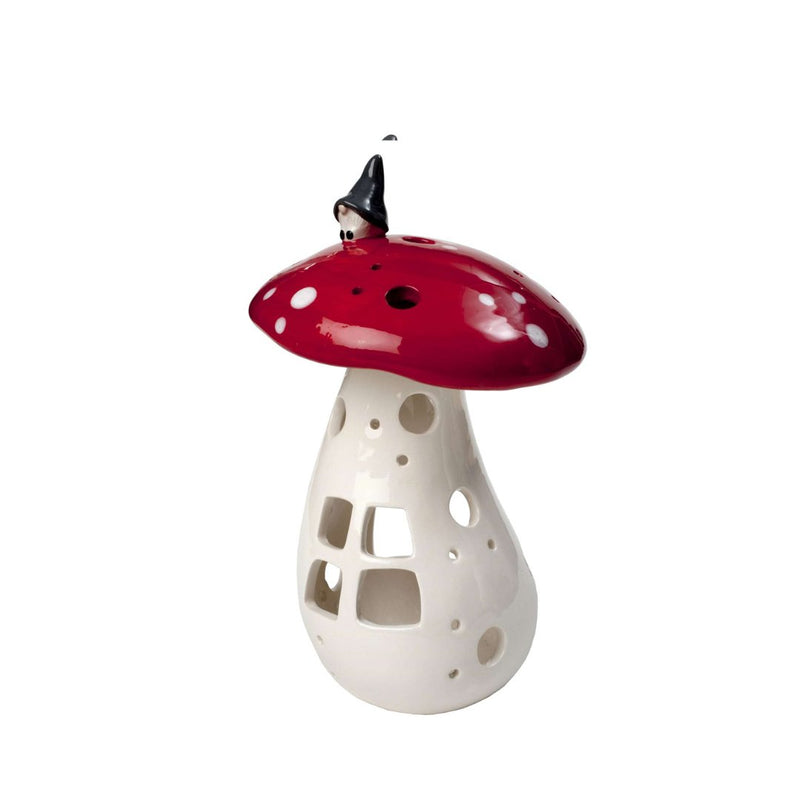 Christmas Lantern Mushroom With Gnome