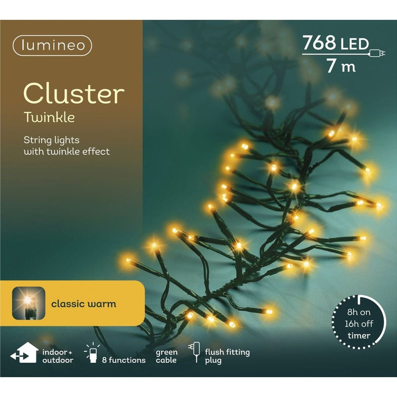 Christmas LED Cluster Lights Classic Warm 768 LED