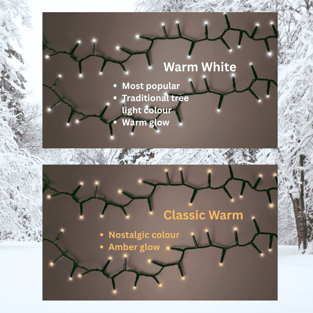 Christmas Lights 350 LED - Compact, Warm White