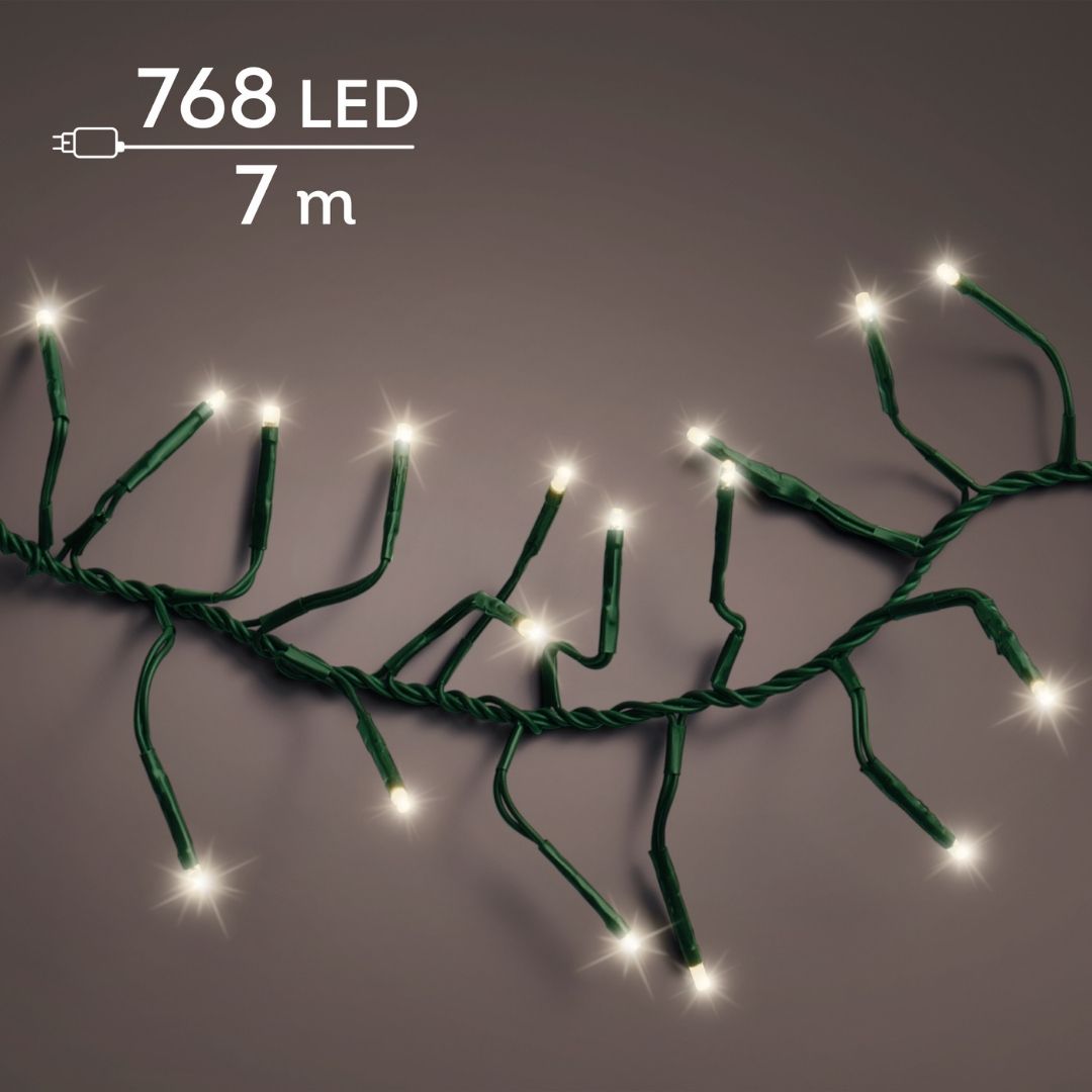 Christmas LED Cluster Lights Warm White 768 LED