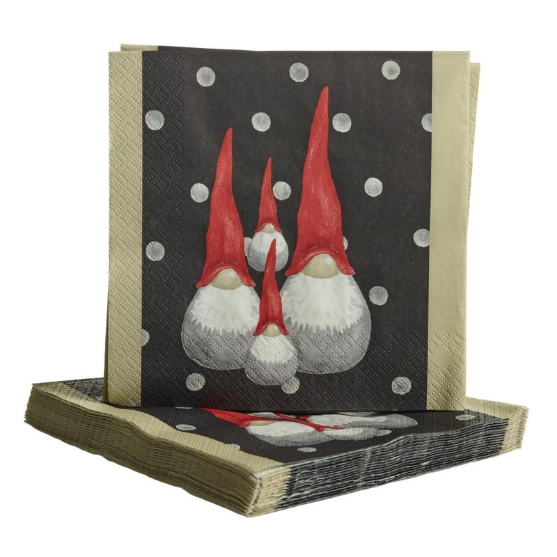 Christmas Paper Napkins Santa High Hat