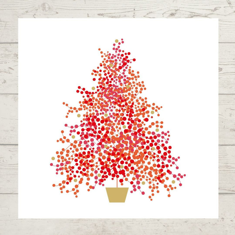 Christmas Paper Napkins Season Tree