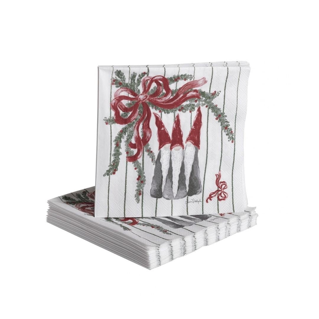 Christmas Paper Napkins Tall Santa Stripe 33x33cm