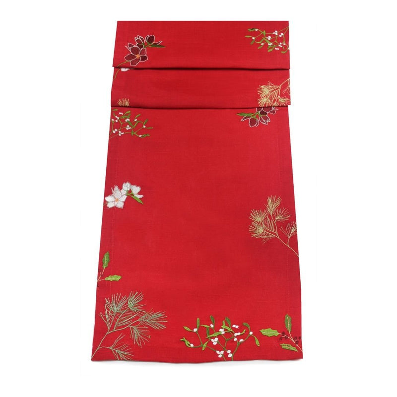 Christmas Table Runner Botanical Berries