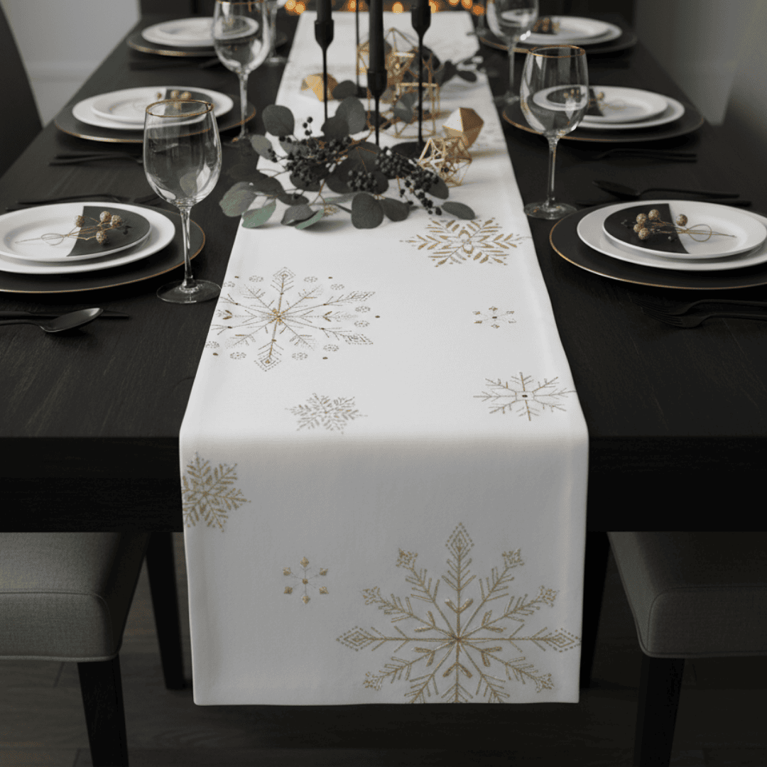 Christmas Table Runner 'Frost Fall'