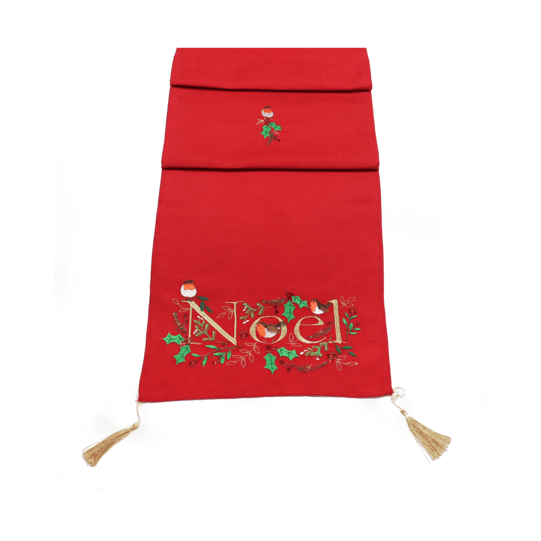 Christmas Table Runner 'Noel Robin'