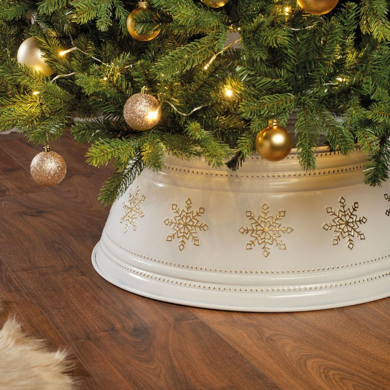 Christmas Tree Ring Iron White/Gold