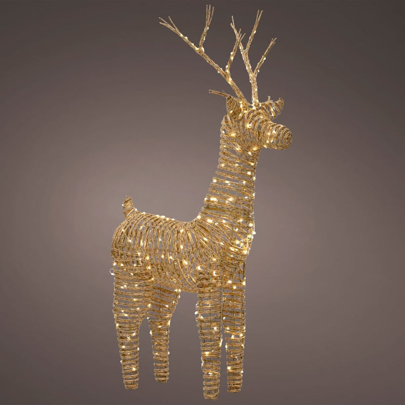 Christmas Wicker Reindeer Micro LED