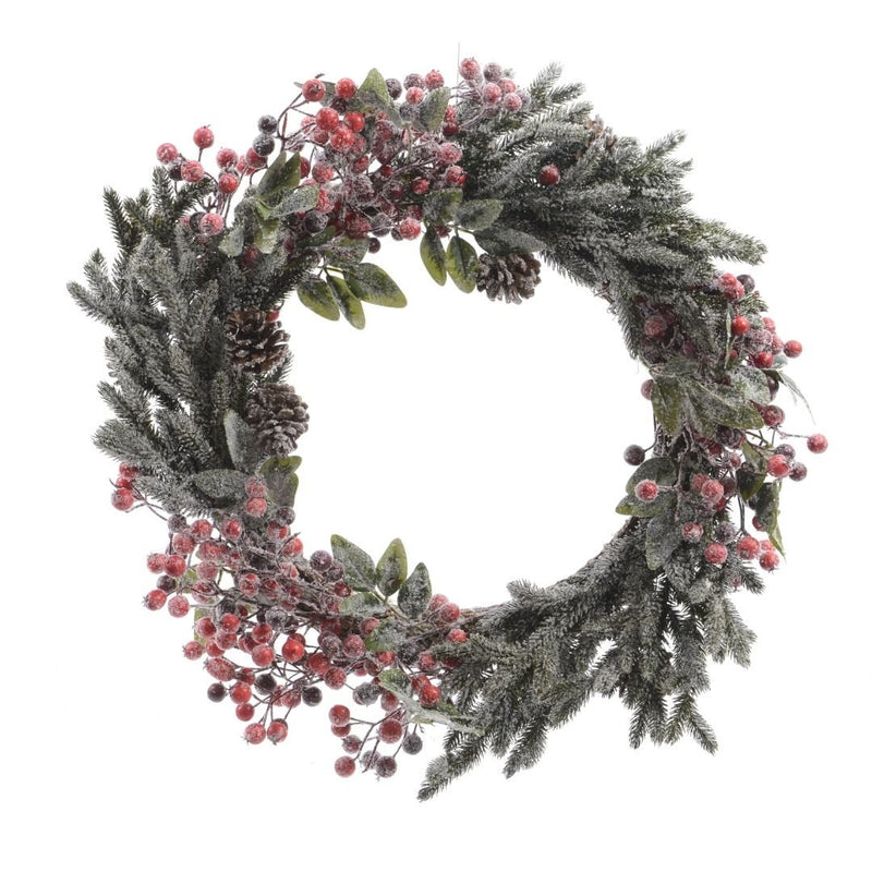 Christmas Wreath - Frosted Red Berries