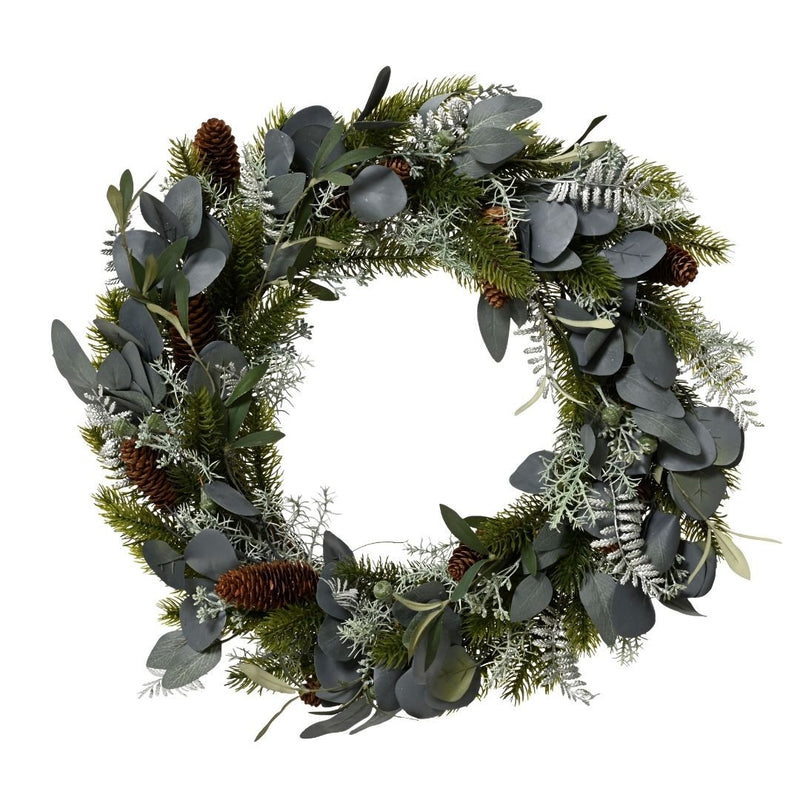 Christmas Wreath Modern Silver