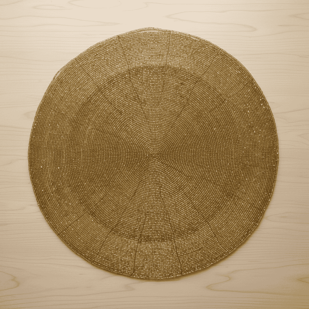Circular Placemat Gold Sparkle