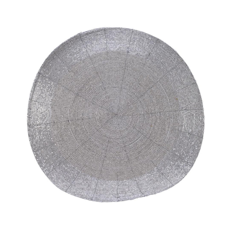 Circular Placemat Silver Sparkle