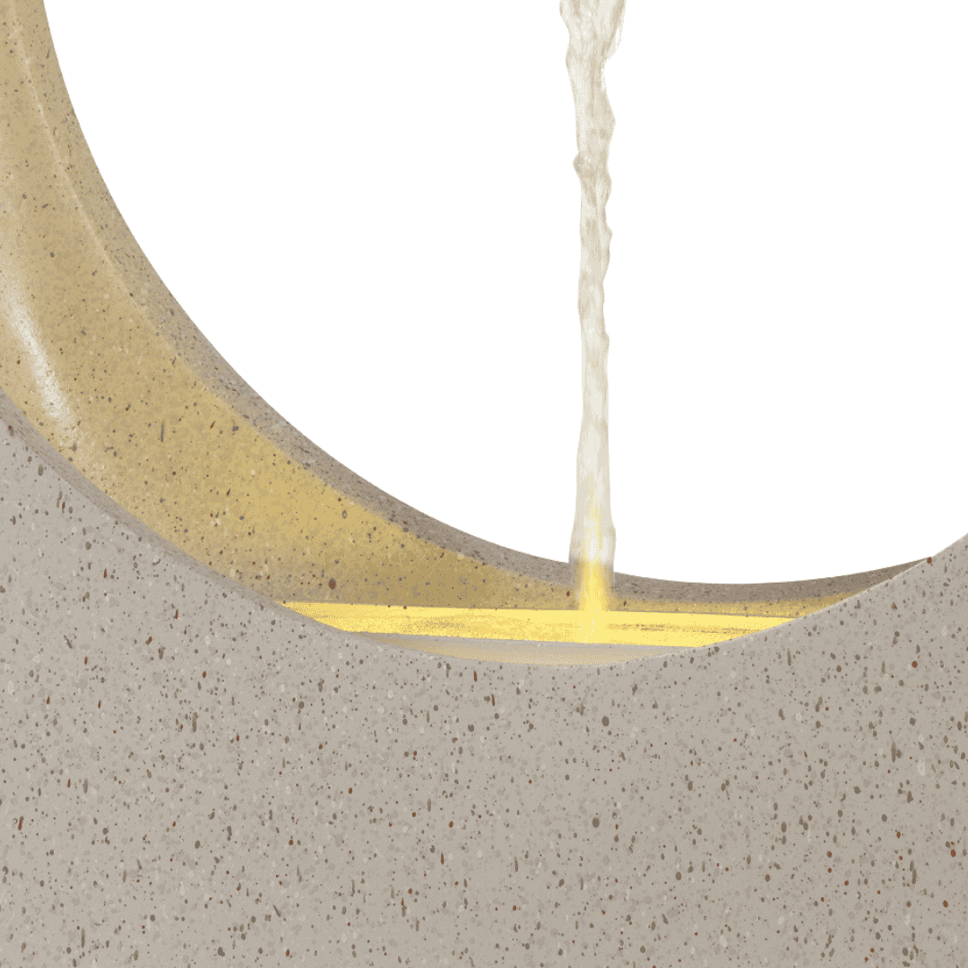 Circular Water Feature White - Small