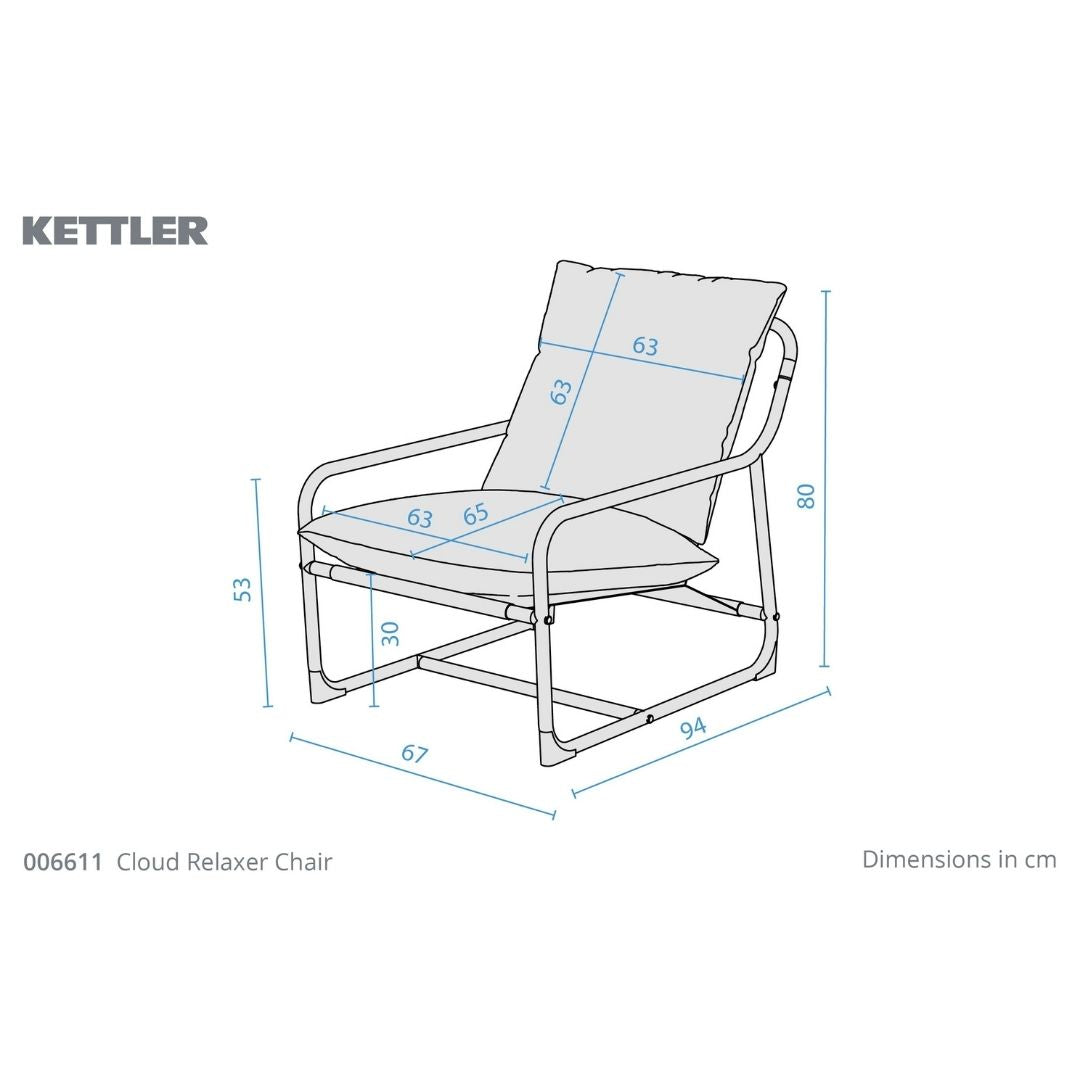 Kettler Cloud Relaxer Aluminium Chair - Burnt Orange