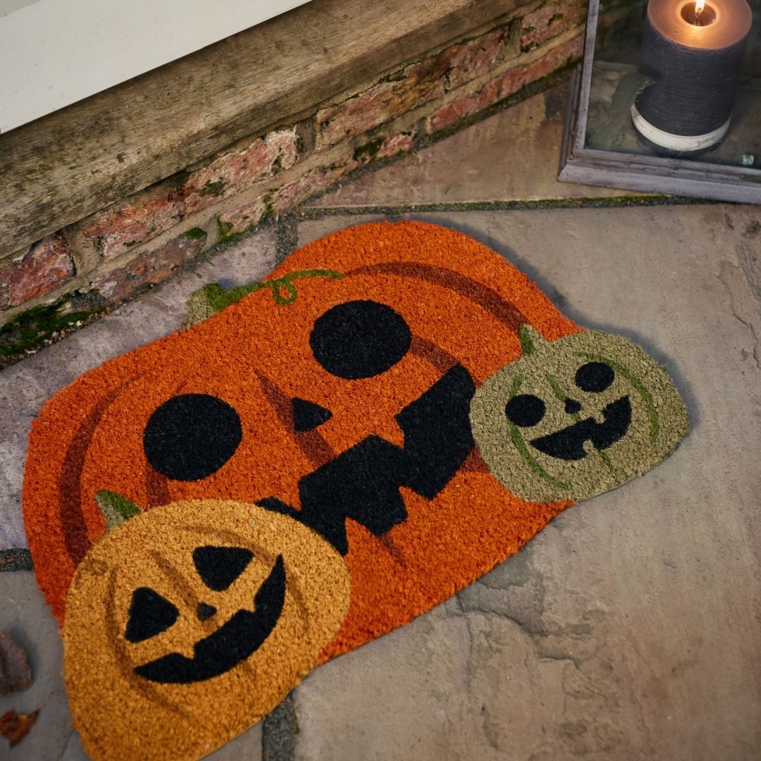 Coir Outdoor Mat Halloween Pumpkins 45 x 75cm