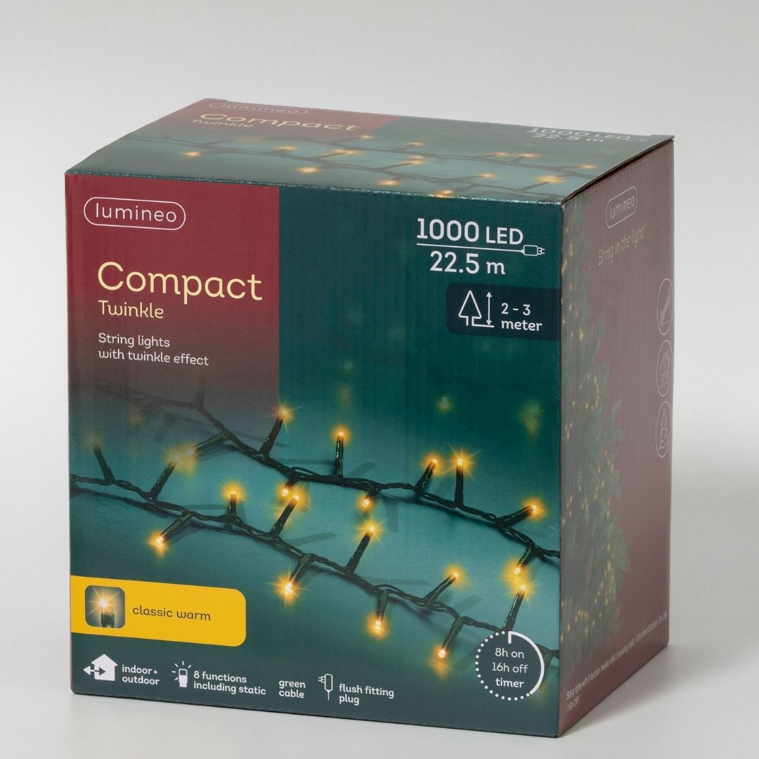 Christmas Lights 1000 LED - Compact, Classic Warm - Ideal for 6ft Tree