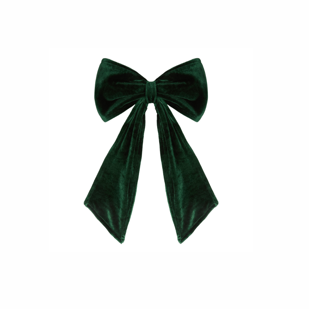 Deep Green Velvet Bow