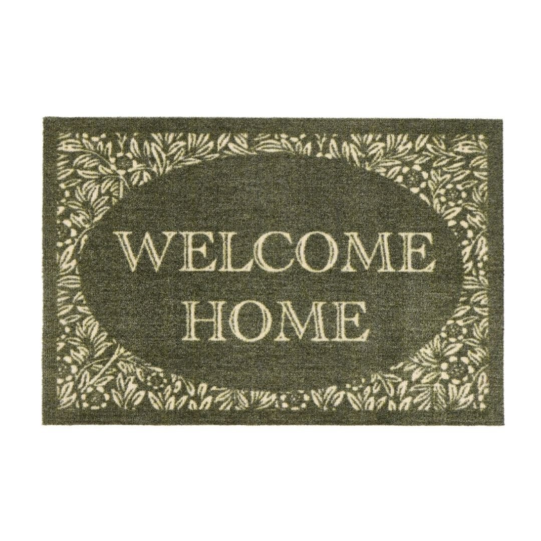 Door Mat Floral Welcome